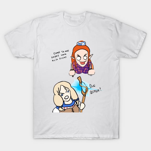 Rizira Versus Kelara T-Shirt by DorkTales